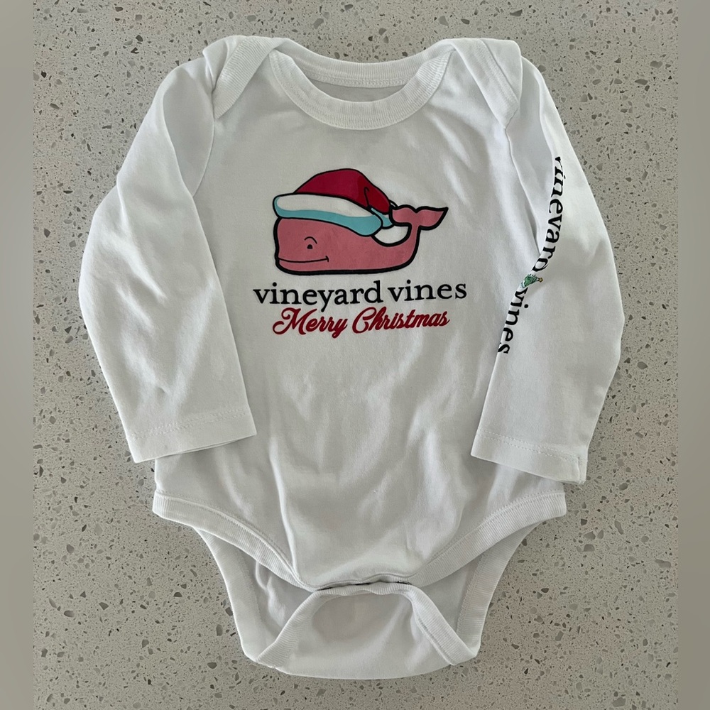 Vineyard Vines Christmas Long Sleeve Onesie - Infant Baby Size 6-12 months